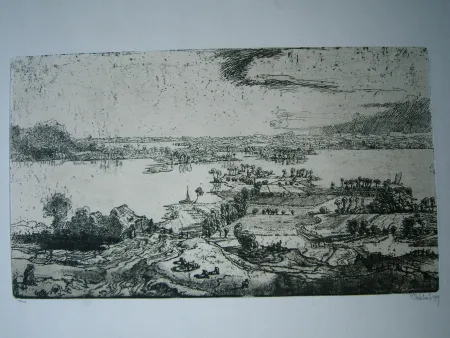 Etching Nicklas - Phantastische Landschaft