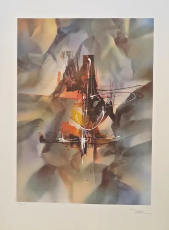 Lithograph Nierman - Bach, from the Sound of Color portfolio