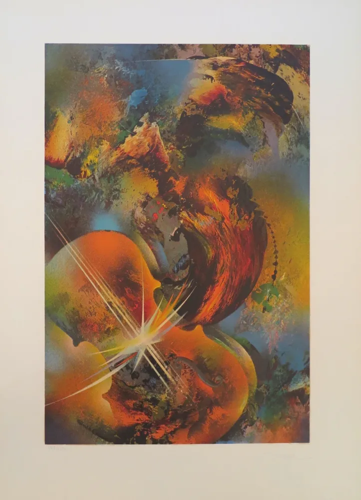 Lithograph Nierman - Mozart from the Sound of Color portfolio