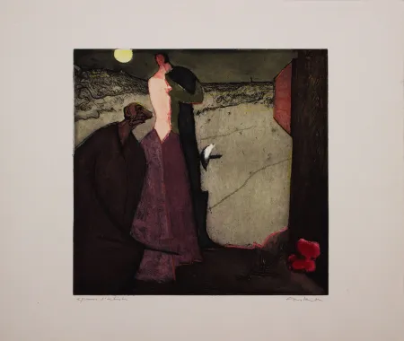 Etching And Aquatint Nieuwenhuys - Cyrano declare son amour