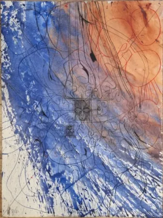 Lithograph Nitsch - Untitled