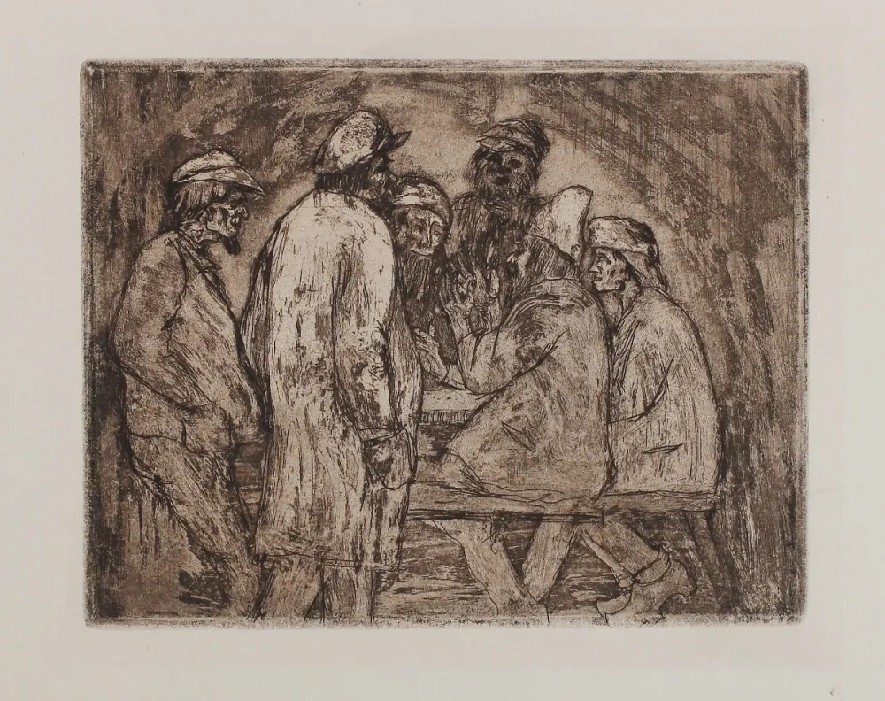 Etching Nolde - Tischgesellschaft (Regulars' Table)