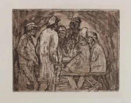Etching Nolde - Tischgesellschaft (Regulars' Table)