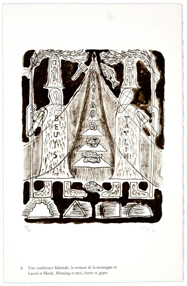 Lithograph Nørgaard - A. Une conférence bilatérale