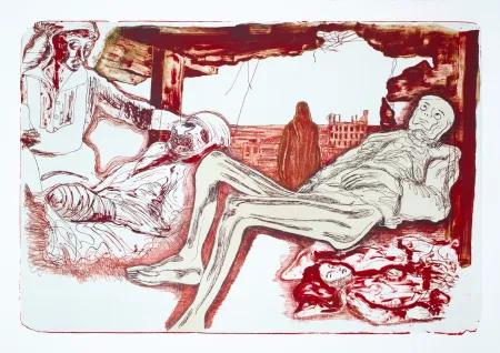 Lithograph Nørgaard - La guerre III