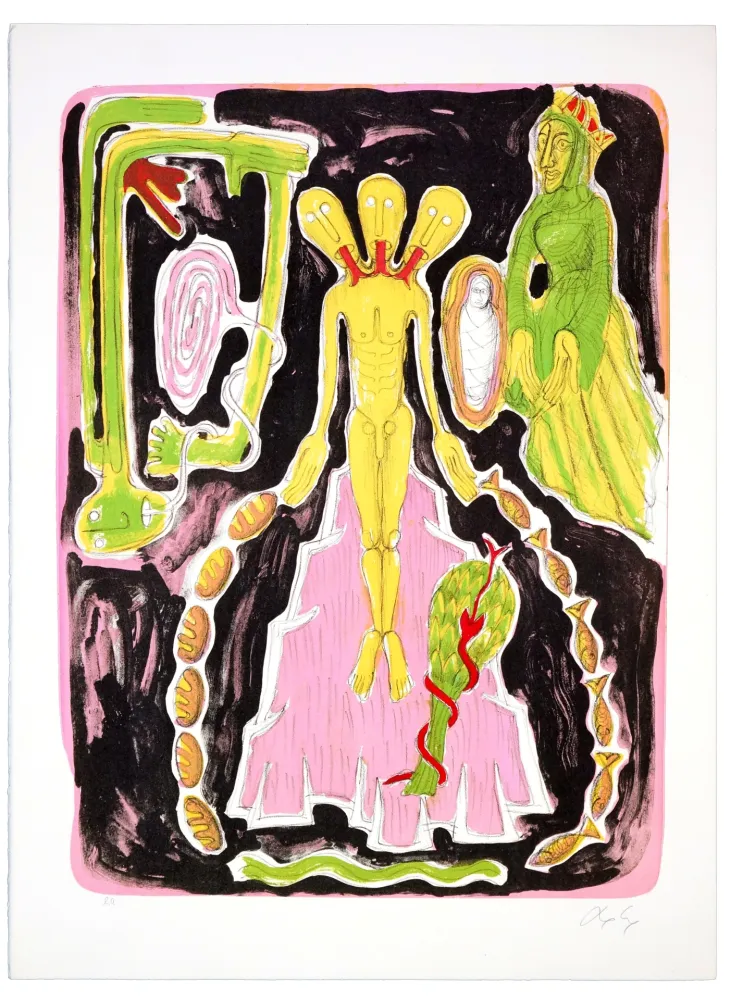 Lithograph Nørgaard - Mes chers amis 