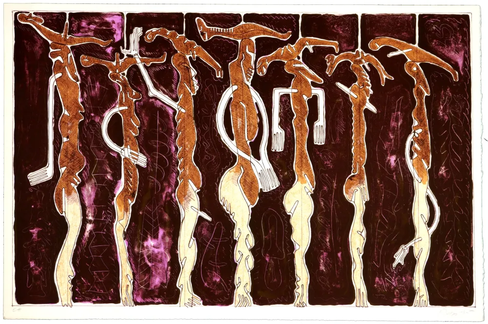 Lithograph Nørgaard - The seven brides