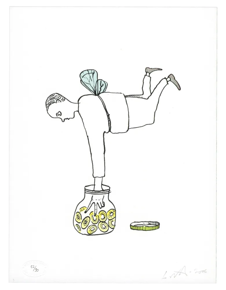 Lithograph Nørgard - Homme Papillon