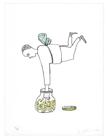 Lithograph Nørgard - Homme Papillon