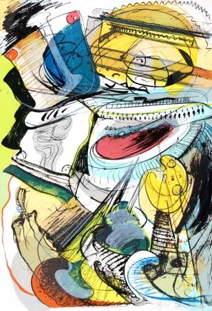 Lithograph Nørgard - Leaving civilisation 2