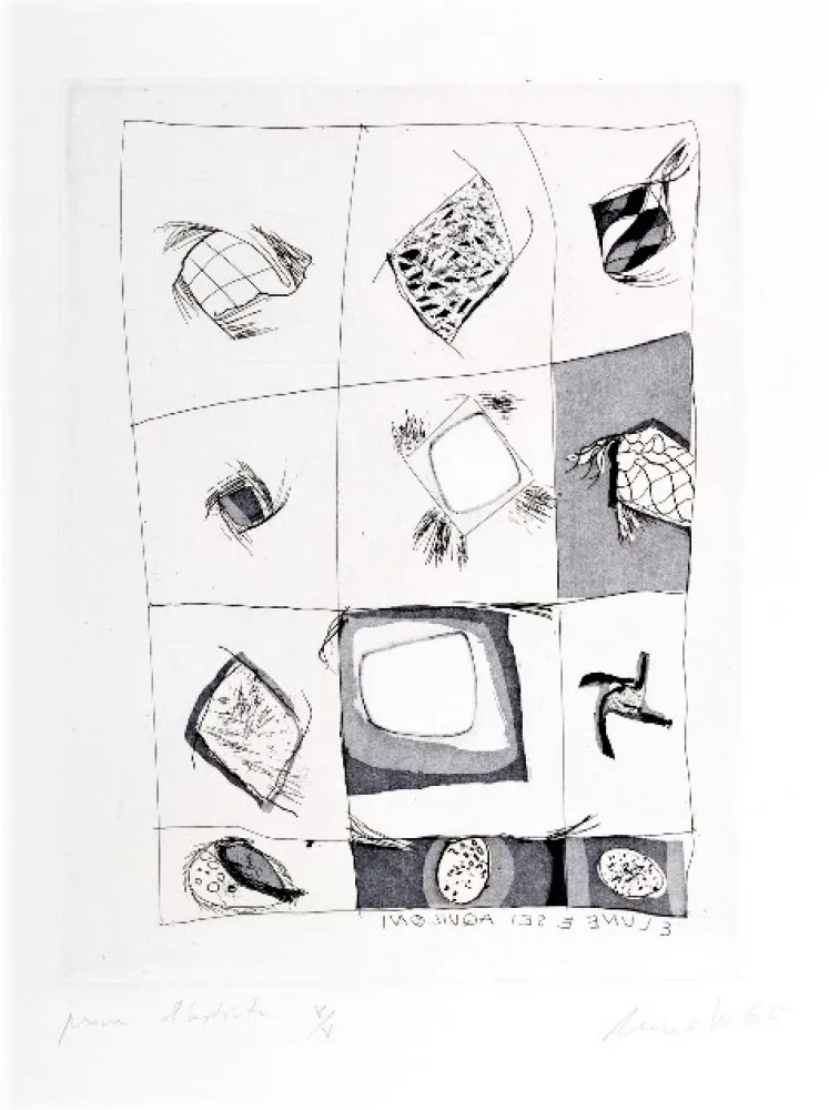 Engraving Novelli - 3 lune e sei aquiloni