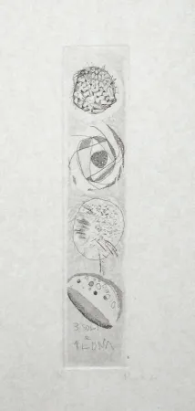 Etching And Aquatint Novelli - Tre soli e una luna