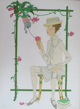 Lithograph Noyer - Le caméleon