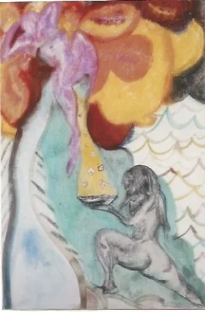 Etching Ofili - Study for Ovid-Windfall