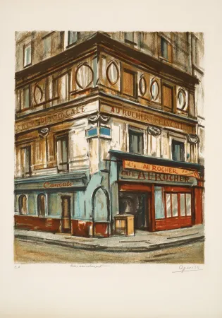 Lithograph Oguiss  - AU ROCHER DE CANCALE (1982)