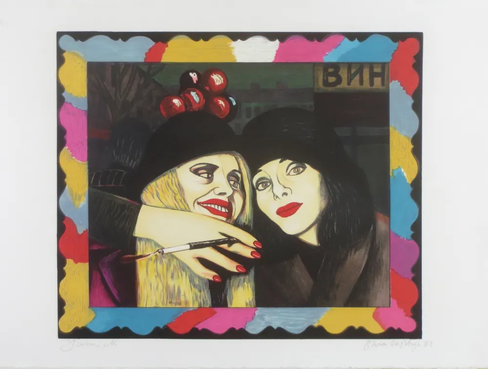 Lithograph Okshteyn - Friends