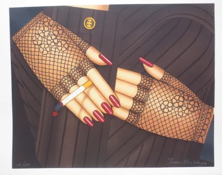 Lithograph Okshteyn - Les mains