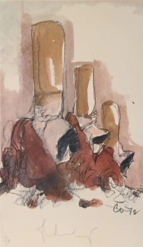 Lithograph Oldenburg - Fagends Carved in Rock, Fagend Canyon