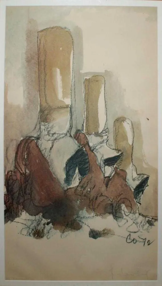 Lithograph Oldenburg - Fagends Carved in Rock Fagend Canyon