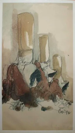 Lithograph Oldenburg - Fagends Carved in Rock Fagend Canyon