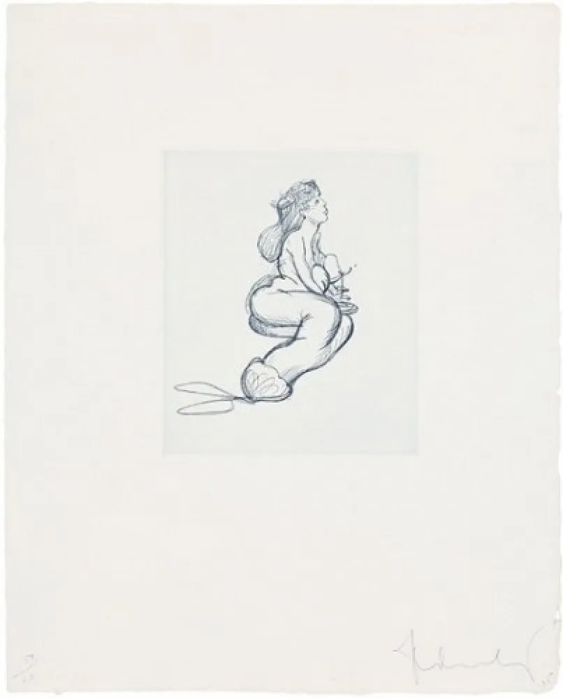 Etching Oldenburg - Mermaid