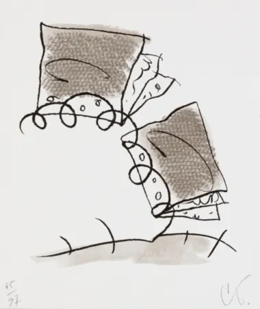 Lithograph Oldenburg - Notebook Torn in Half