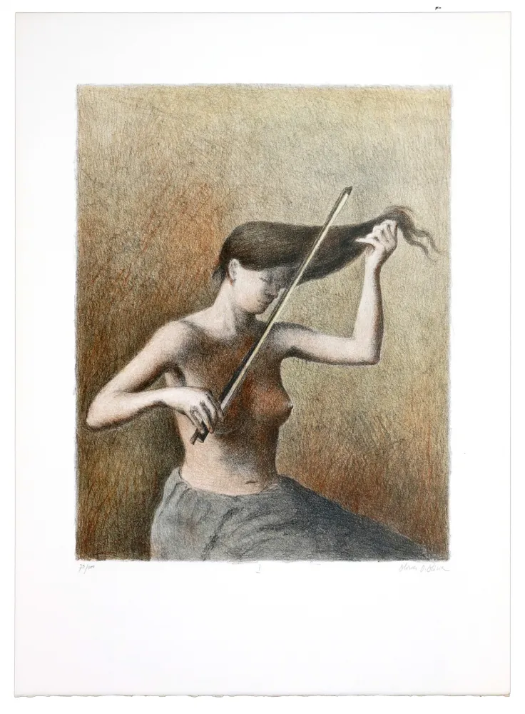 Lithograph Olivier O - Romances Muettes (Le menuet des poux)