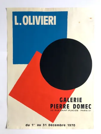 Poster Olivieri - Galerie Pierre Domec