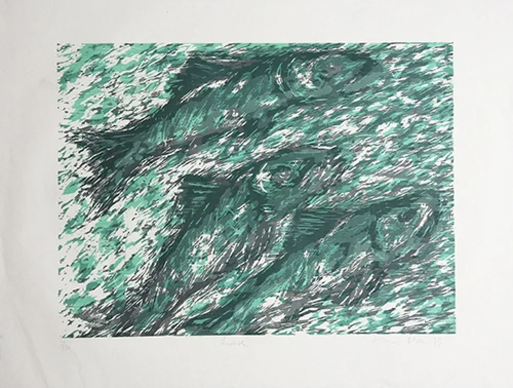 Woodcut Olsen - Lachse / Salmon