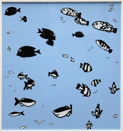 Screenprint Opie - We swam amongst the fishes (version 1)