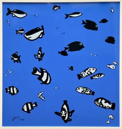 Screenprint Opie - We swam amongst the fishes (Version 2)