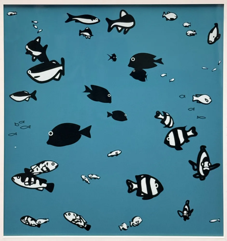 Screenprint Opie - We swam amongst the fishes (version 4)
