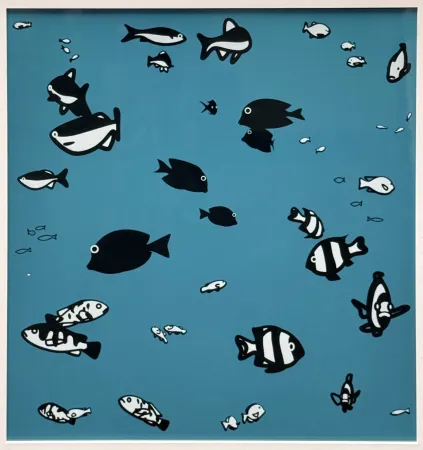 Screenprint Opie - We swam amongst the fishes (version 4)