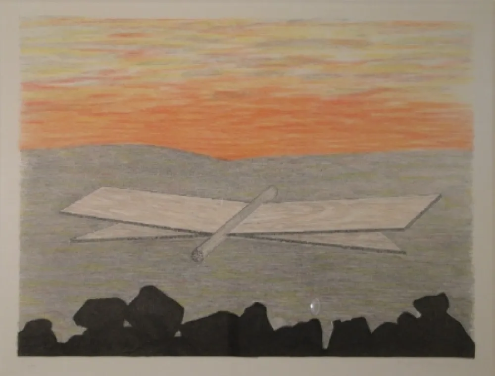 Lithograph Oppenheim - Der Zypressenschwärmer.