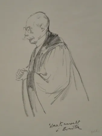 Lithograph Orlik - Aus dem Reigen-Process 1921