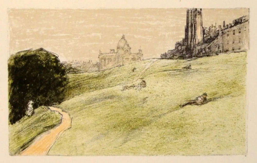 Lithograph Orlik - Edinburgh