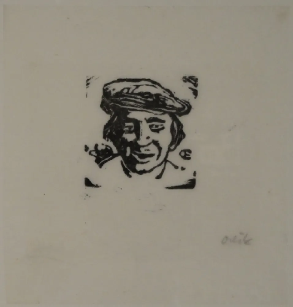 Woodcut Orlik - Kleiner Kopf