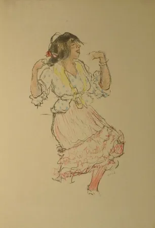 Lithograph Orlik - Studien aus Spanien