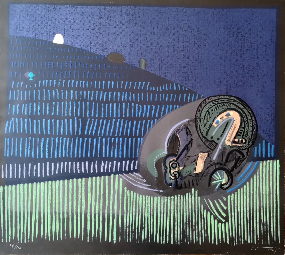 Linocut Ortega - Composizione