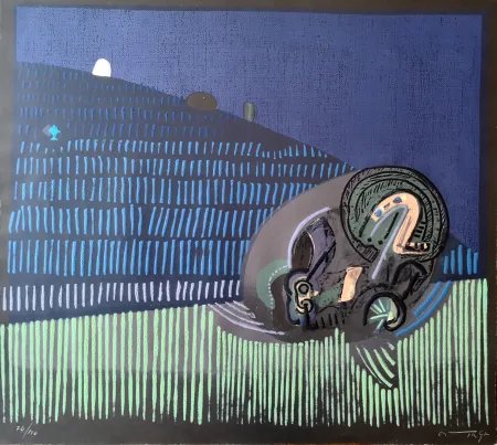 Linocut Ortega - Composizione