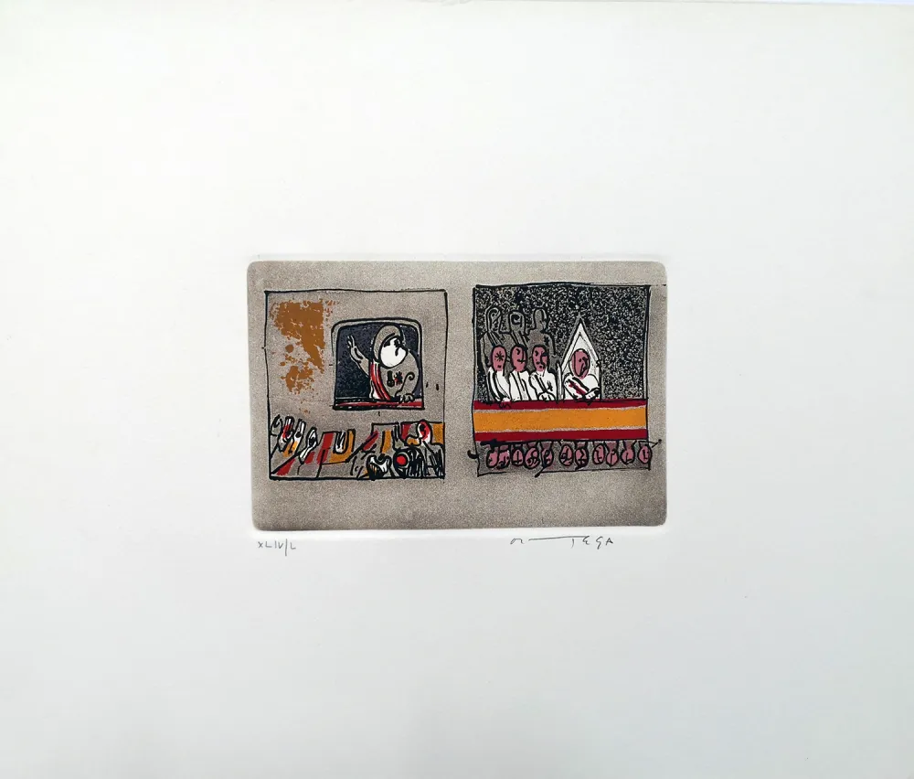 Etching And Aquatint Ortega - Dittatura