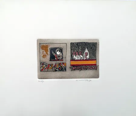 Etching And Aquatint Ortega - Dittatura