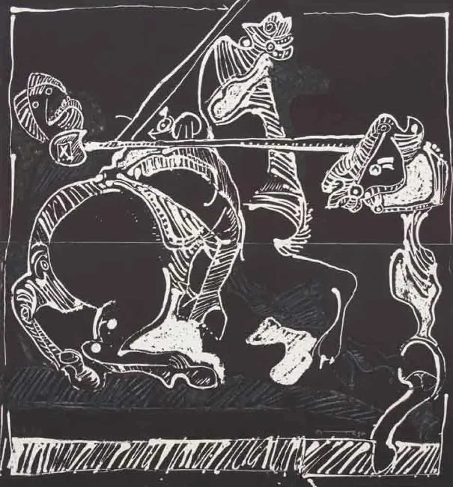 Engraving Ortega - Enfrentamientos