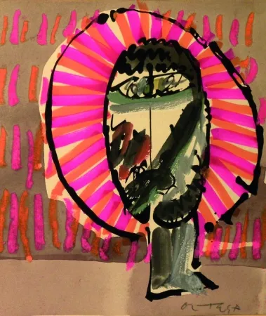 Lithograph Ortega - Volto