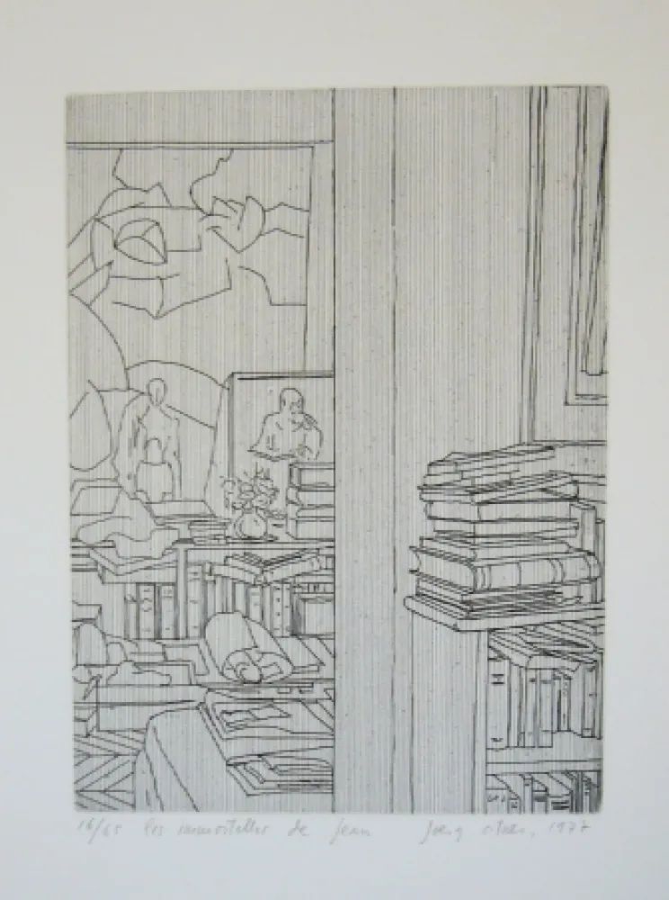 Etching Ortner - Les immortelles de Jean 