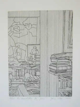Etching Ortner - Les immortelles de Jean 