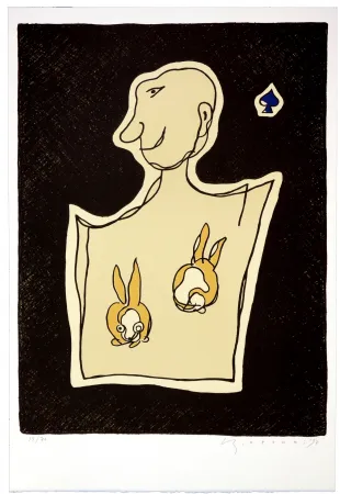 Lithograph Otsuki - As de pique