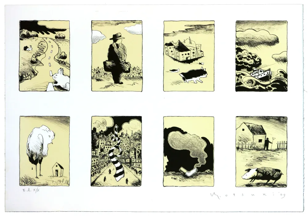 Lithograph Otsuki - Je ne rentre pas à la maison