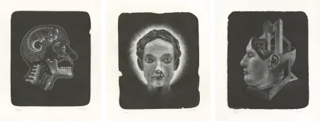 Lithograph Ott - Die Heilige (La sainte) - Triptyque