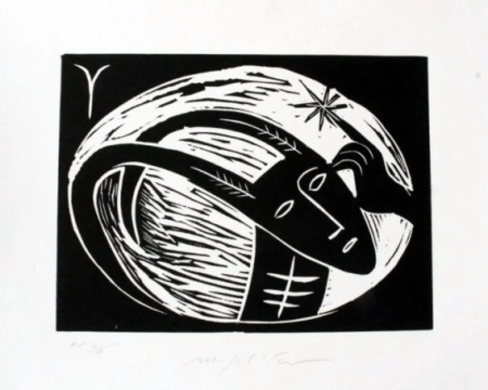 Linocut Paladino - Ariete